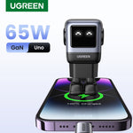 UGreen 65W Nexode RG 3 Port USB-C GaN Fast Charger - Grey - Grey