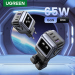 UGreen 65W Nexode RG 3 Port USB-C GaN Fast Charger - Grey - Grey