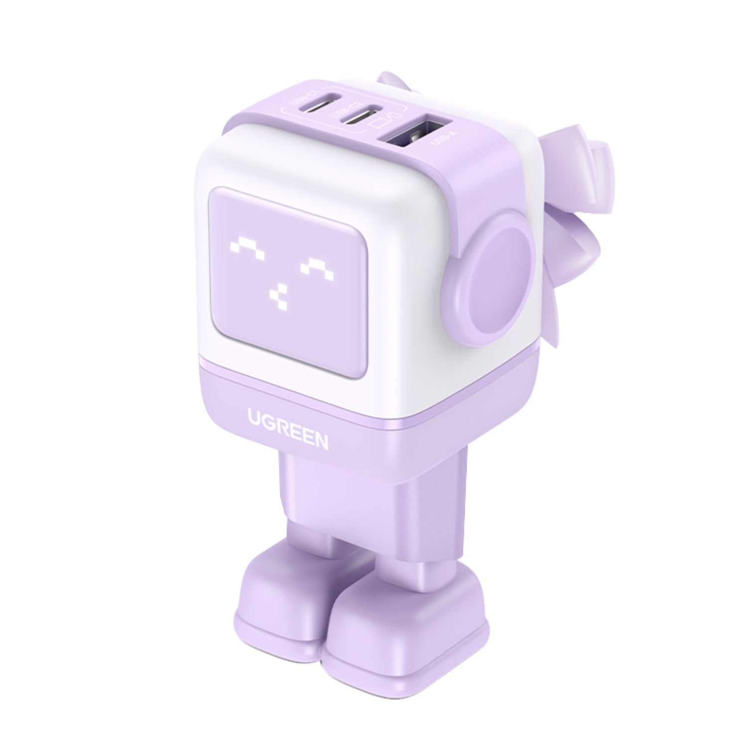 UGreen 65W Nexode RG 3 Port USB-C GaN Fast Charger - Purple - Purple