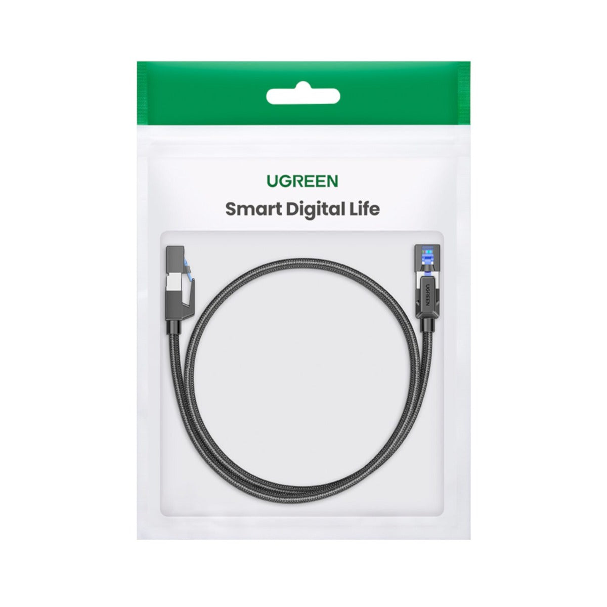UGREEN Cat8 Nylon Braided Ethernet Cable - 40Gbps with Modular Plugs - 1m - Black