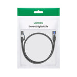 UGREEN Cat8 Nylon Braided Ethernet Cable - 40Gbps with Modular Plugs - 2m - Black