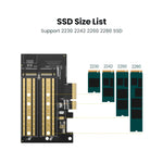 UGREEN CM302 M.2 M/B-Key to PCI-E 3.0 Expansion Card - Black