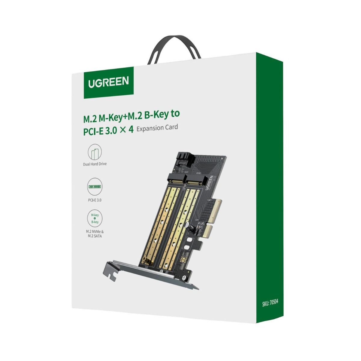 UGREEN CM302 M.2 M/B-Key to PCI-E 3.0 Expansion Card - Black