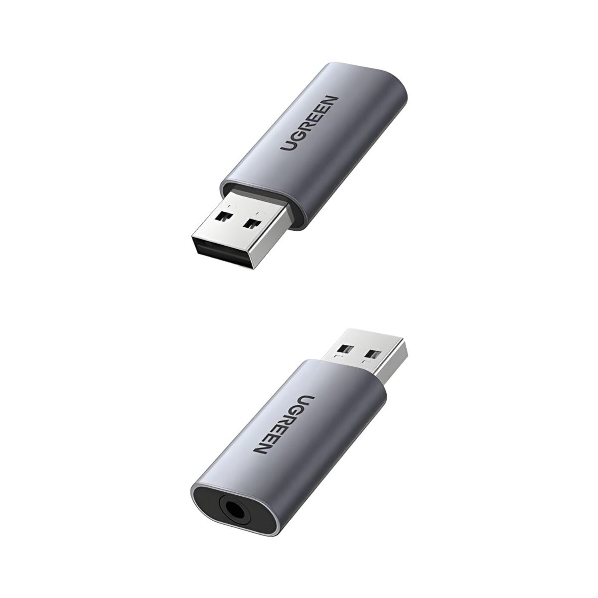 UGREEN CM383 USB-A to 3.5mm Audio Jack External Sound Adapter - Silver - Silver