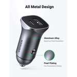 UGreen Dual PD/USB Car Charger 30W - Grey