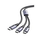 UGREEN Dual Type-C To Type-C Braided Cable 100W 1.5 Metre - Black - Black