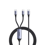UGREEN Dual Type-C To Type-C Braided Cable 100W 1.5 Metre - Black - Black
