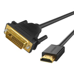UGREEN HDMI Male to DVI (24 + 1) Male Cable 2m - Black
