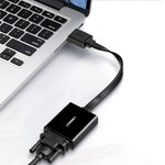 UGREEN HDMI to VGA Adapter with 3.5mm Audio & Power Port - Black - Black
