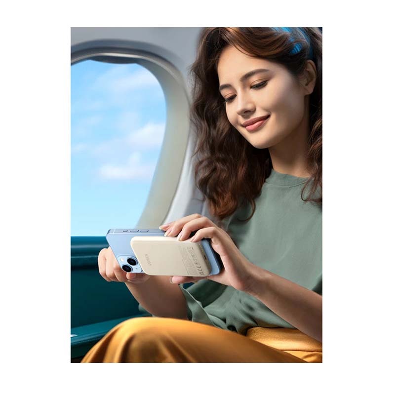 UGreen Magnetic Wireless Power Bank 5000mAh - White - White