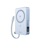 UGREEN Magnetic Wireless Power Bank With Built-in Cable 10000mAh – Blue - Blue