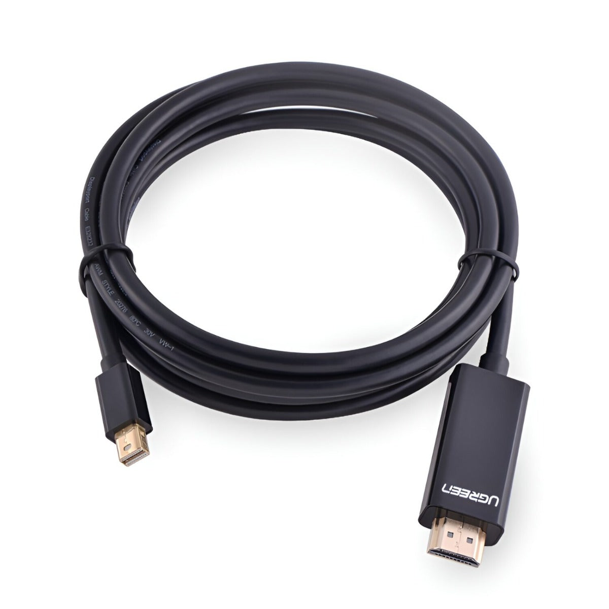 UGREEN Mini DisplayPort Male to 4K@30Hz HDMI Cable 1.5m - Black - Black