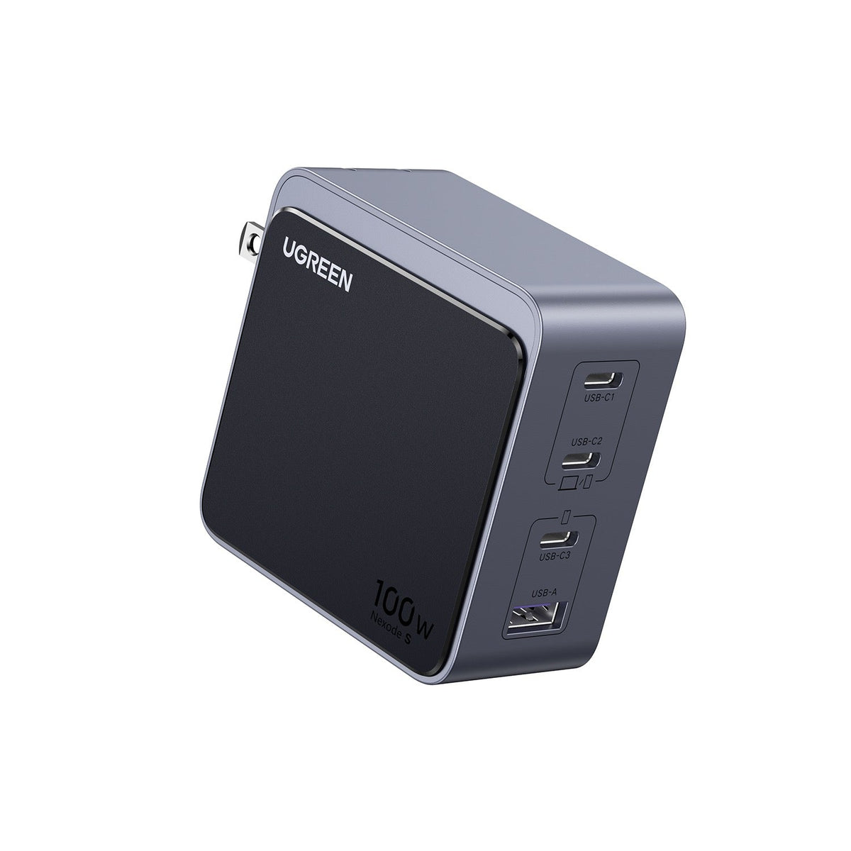 UGREEN Nexode 4 Port PD/USB Wall Charger 100W - Grey/Black - Grey/Black