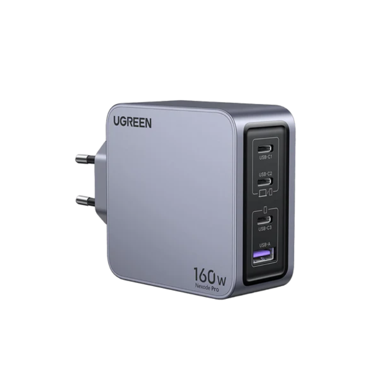 UGreen Nexode Pro 4 Port PD/USB Wall Charger - Grey - Grey