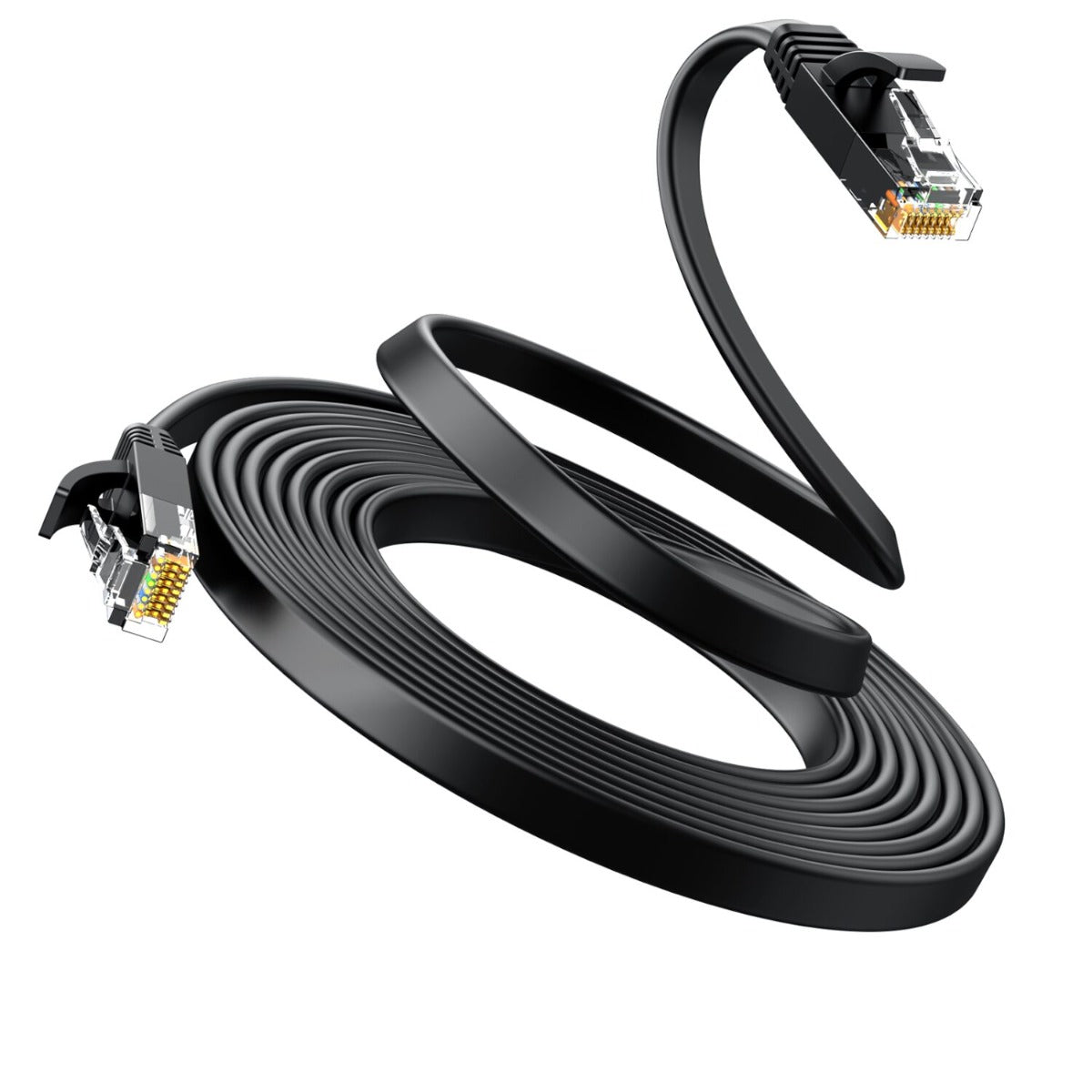 UGREEN NW102 Cat6 U / UTP Flat Ethernet Cable 0.5m - Black - Black