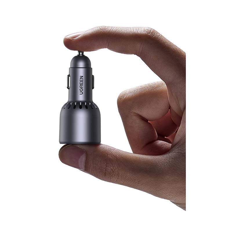 UGreen Trio PD Car Charger 75W - Space Grey - Space Grey