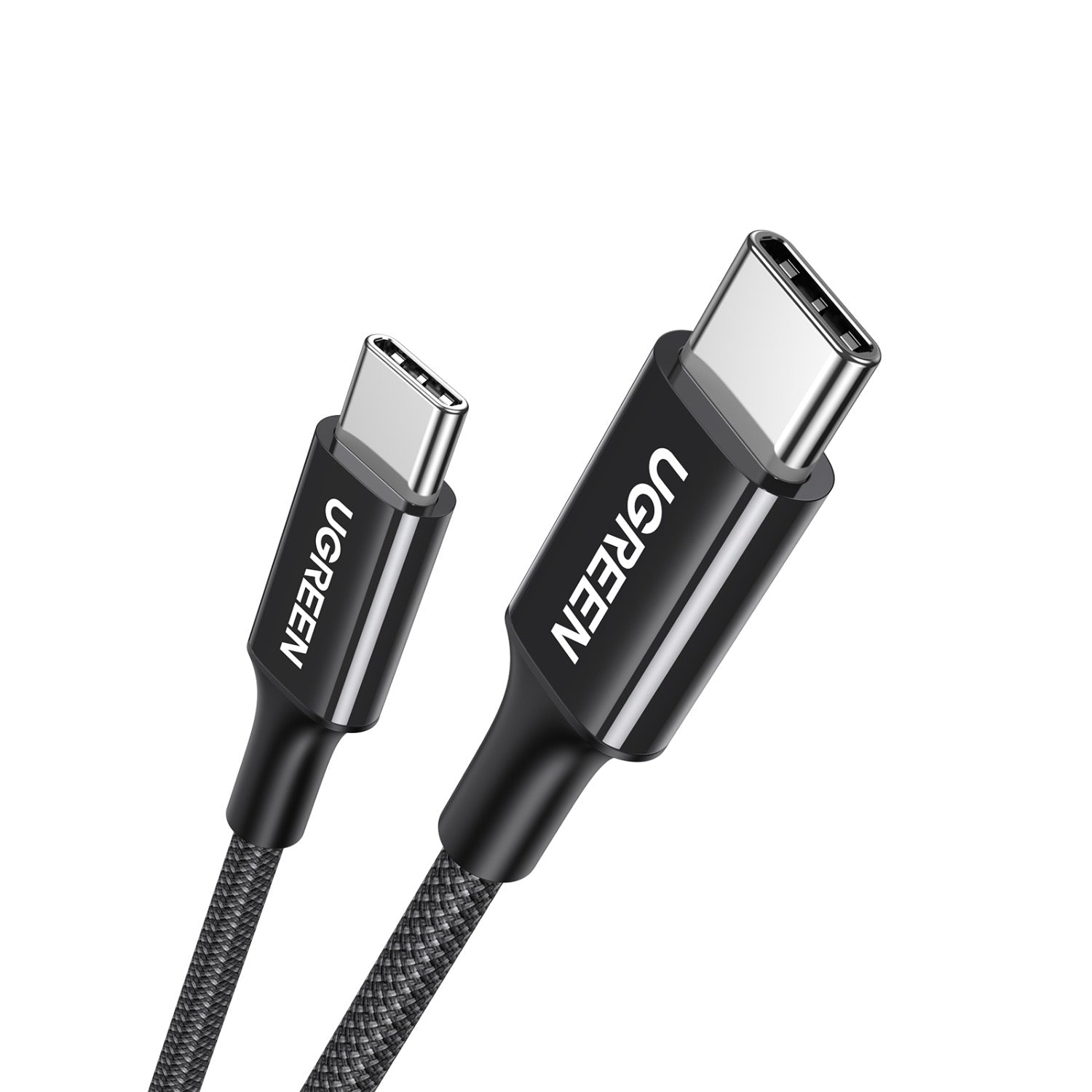 UGREEN Type-C To Type-C Braided Cable 100W 1 Metre - Black - Black
