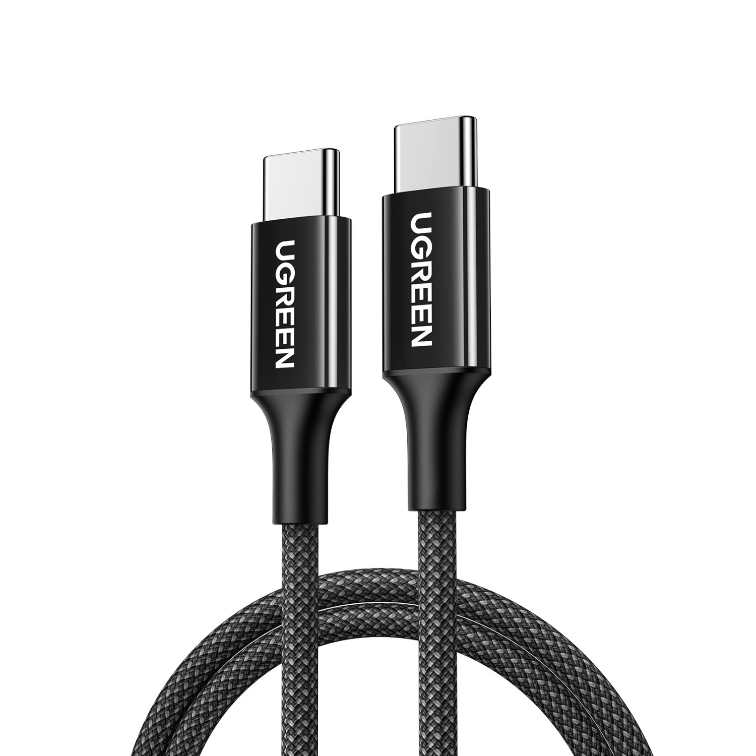 UGREEN Type-C To Type-C Braided Cable 100W 1 Metre - Black - Black