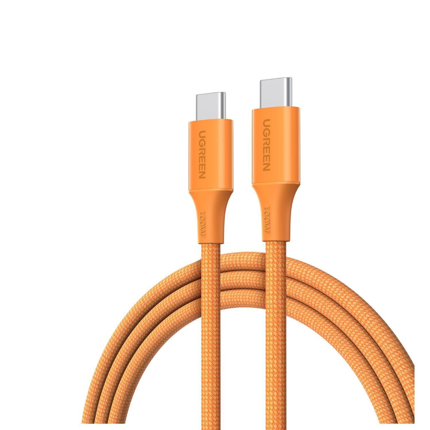 UGREEN Type-C To Type-C Braided Cable 100W 1 Metre - Orange
