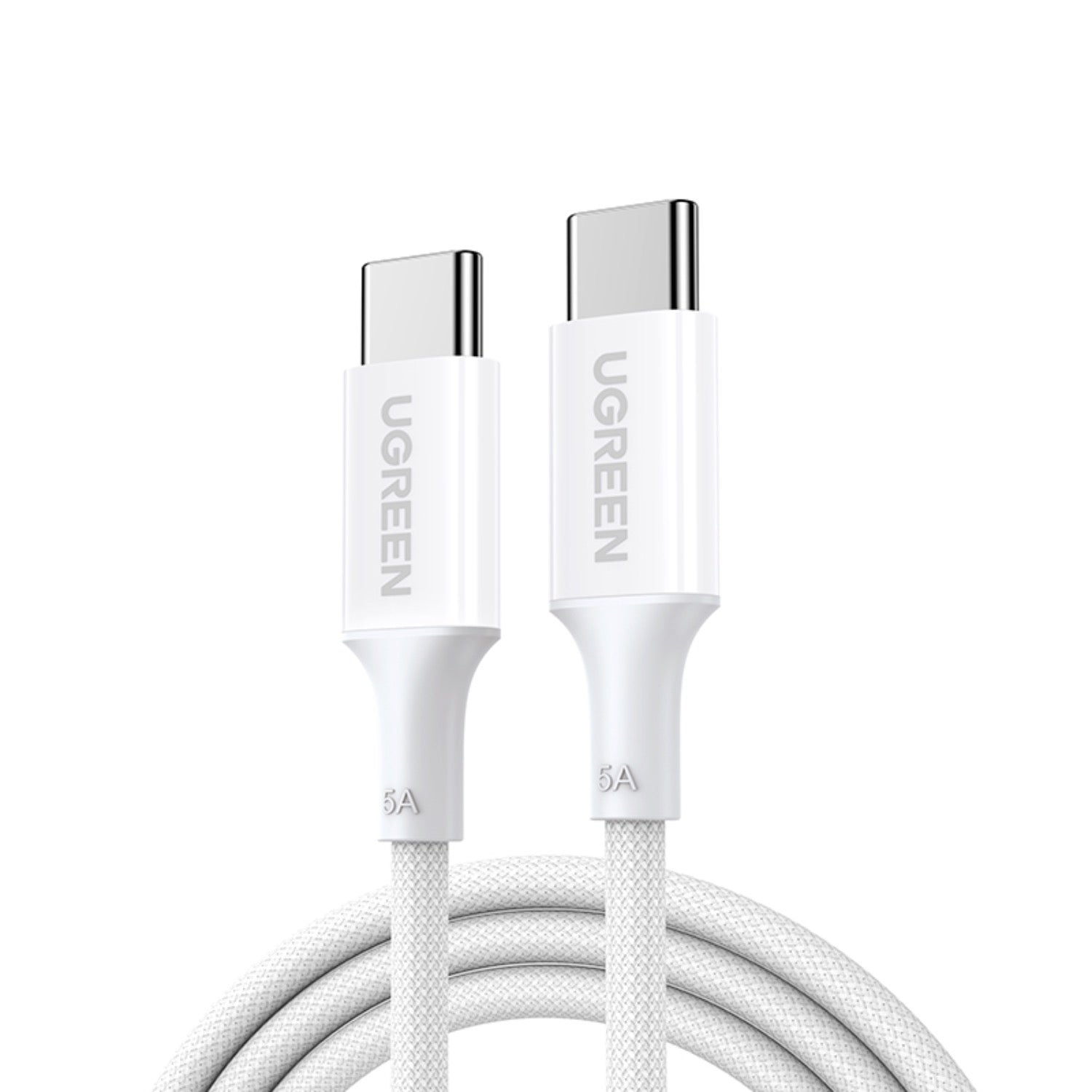 UGREEN Type-C To Type-C Braided Cable 100W 2 Metre - White - White