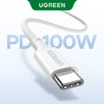UGREEN Type-C To Type-C Braided Cable 100W 2 Metre - White - White