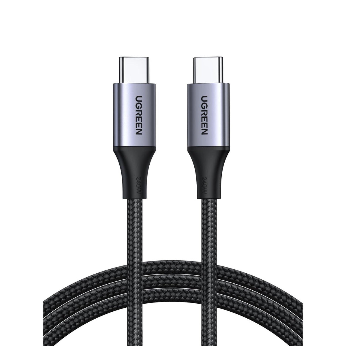 UGREEN Type-C To Type-C Braided Cable 240W 1 Metre - Grey - Grey