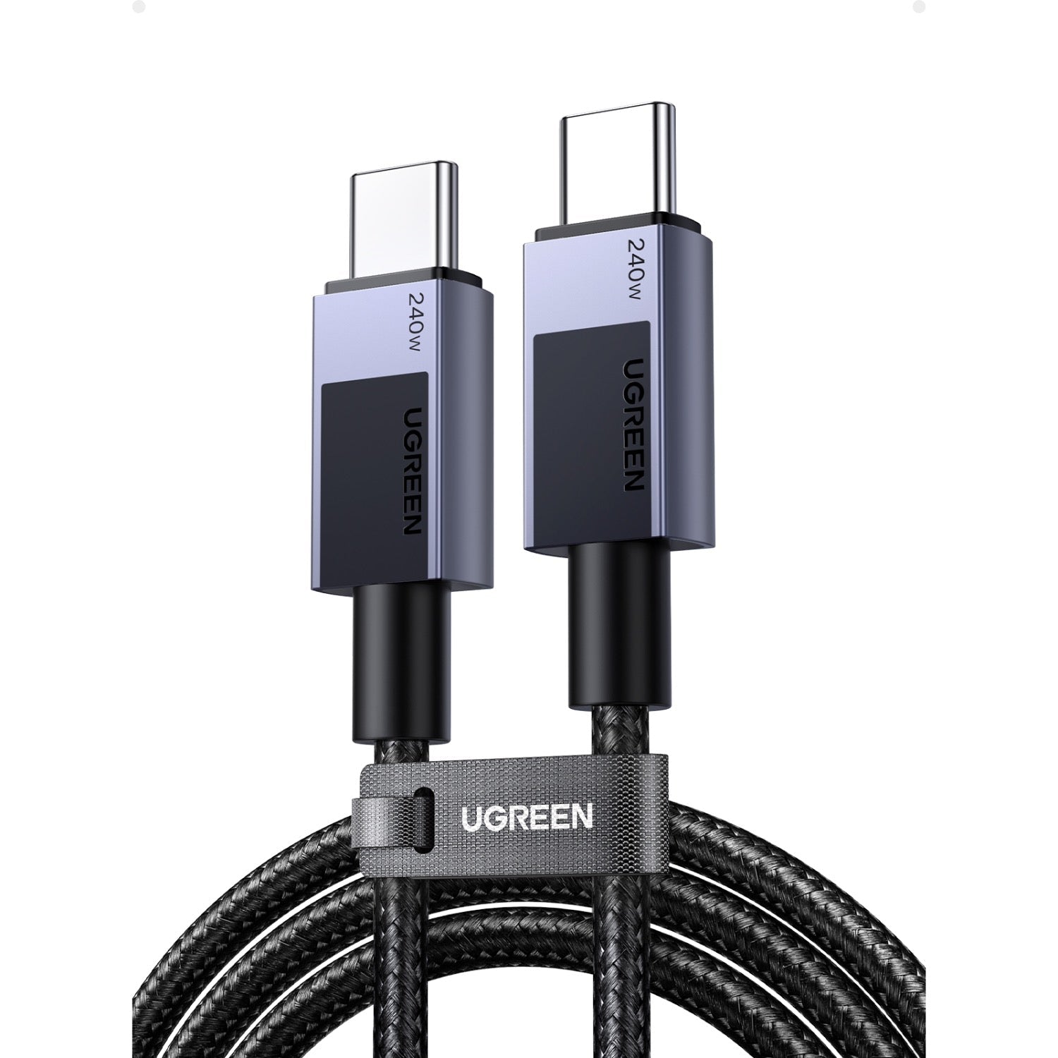 UGREEN Type-C To Type-C Braided Cable 240W 2 Metre - Grey - Grey