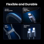 UGREEN Type-C To Type-C Braided Cable 240W 2 Metre - Grey - Grey