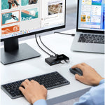 UGREEN USB 3.0 4-Port Switch Box & 1.5M USB Cables - Black