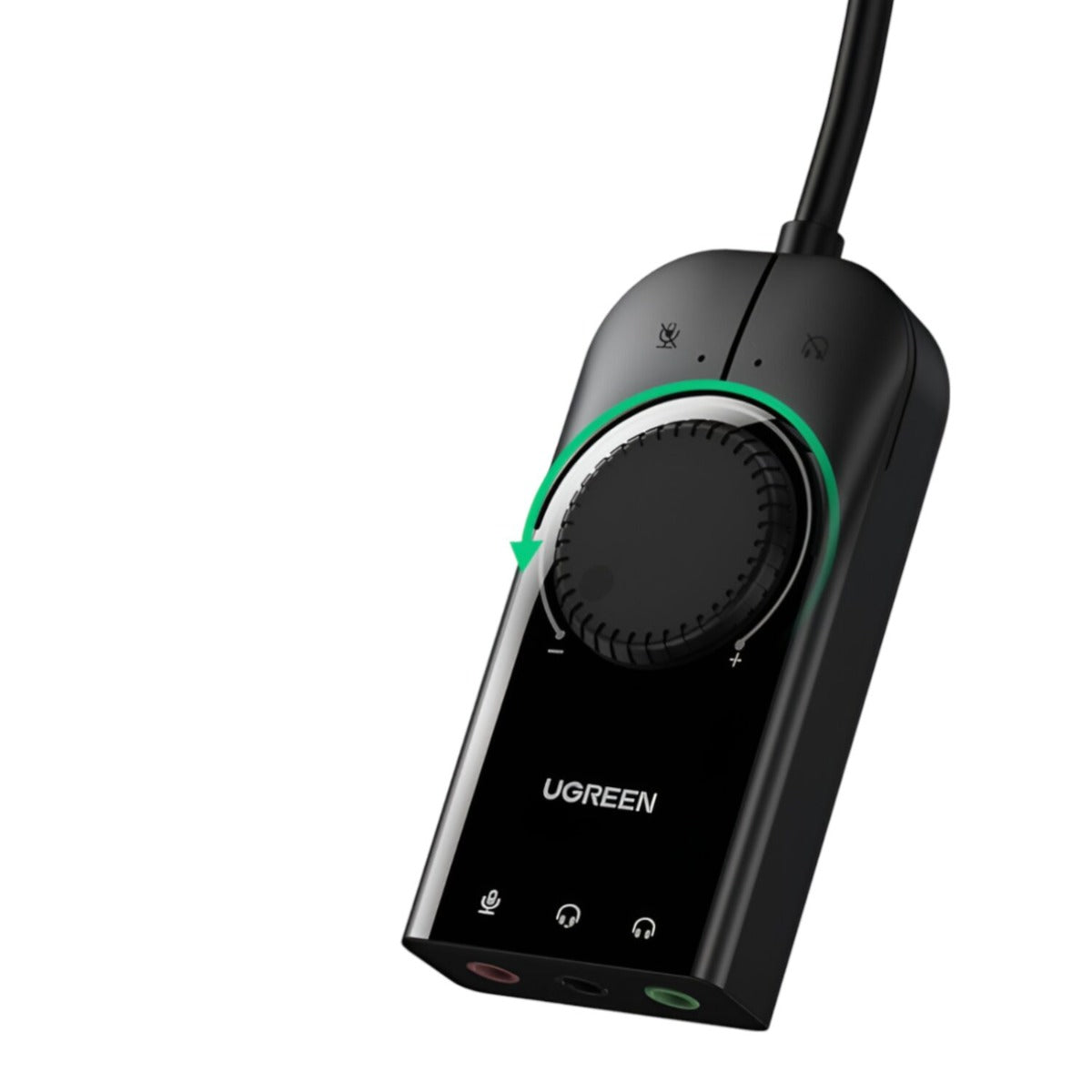 UGREEN USB-A to 3.5mm External Stereo Sound Adapter - Black - Black