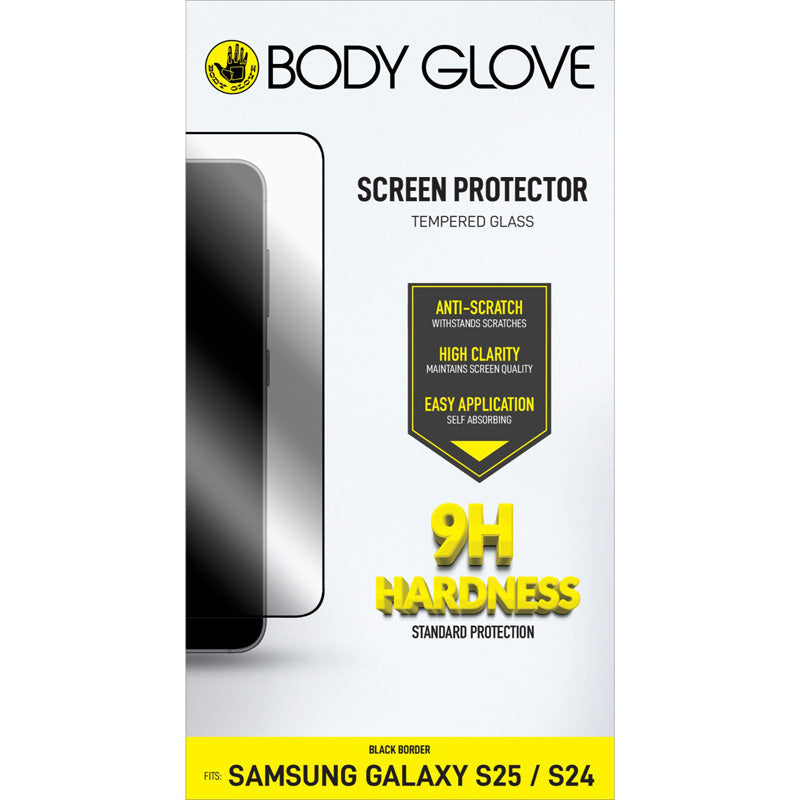 UNBOXED Body Glove Samsung Galaxy S25 Tempered Glass Screenguard - Black