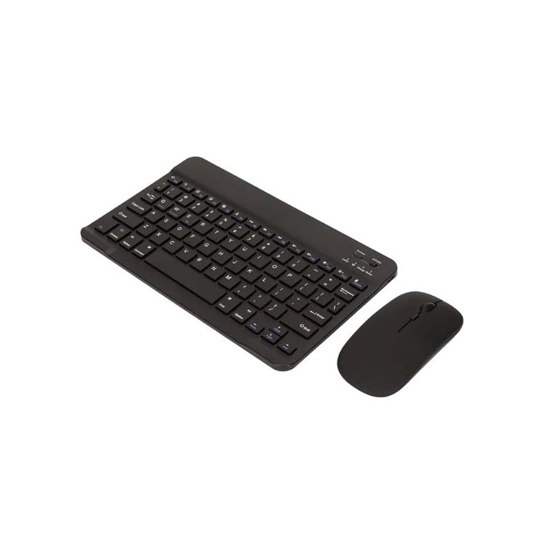 Universal 10″ Rechargeable Wireless Keyboard & Mouse Combo - Black