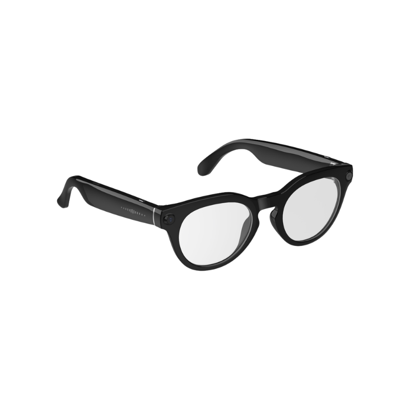 COLMI V03 Smart Audio Glasses Wireless Sunglasses with AI Voice Assistant for iPhone & Android - Round frame transparent