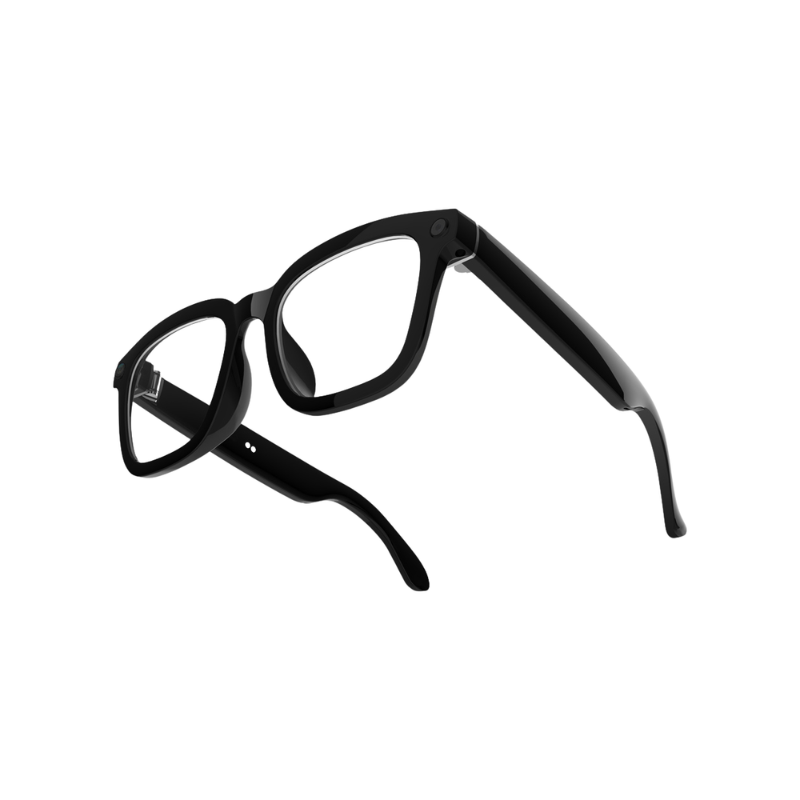 COLMI V03 Smart Audio Glasses Wireless Sunglasses with AI Voice Assistant for iPhone & Android - Square-frame Transparent