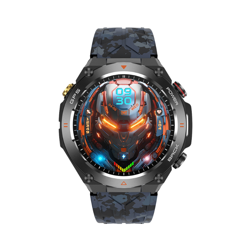 COLMi V75 GPS Smart Watch 1.45 inch Display - Black Blue Camouflage