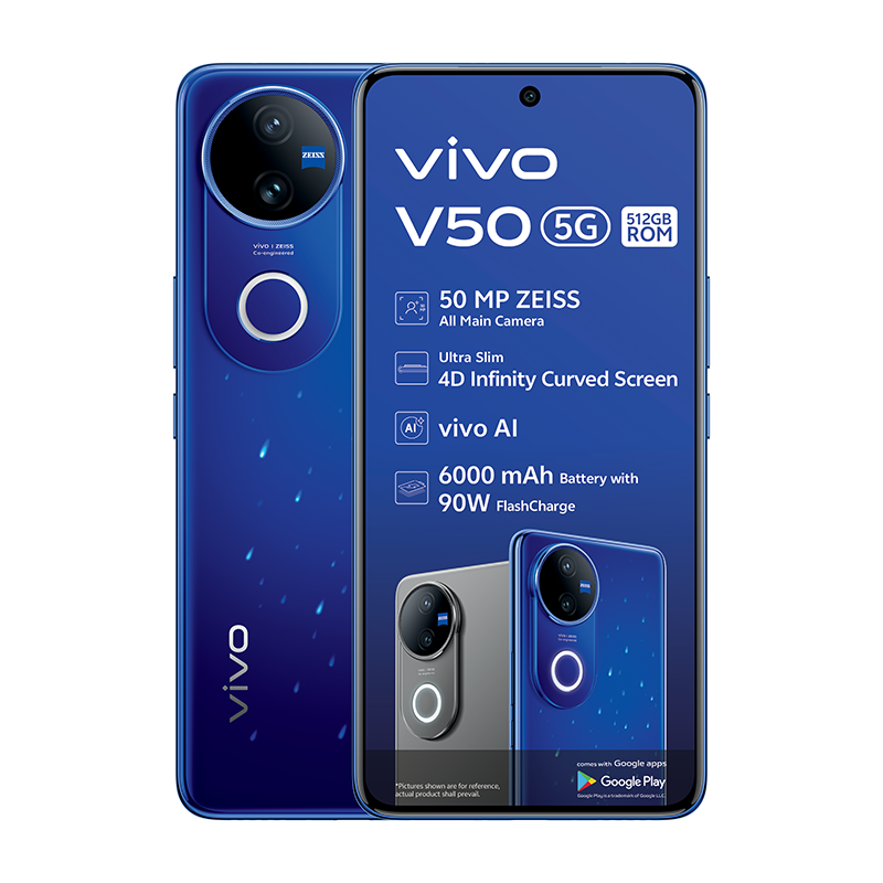 vivo V50 5G Dual Sim 512GB - Blue - Blue