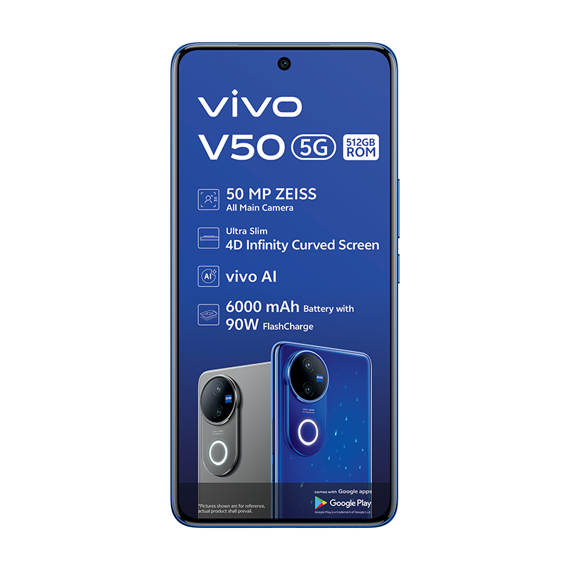 vivo V50 5G Dual Sim 512GB - Blue - Blue