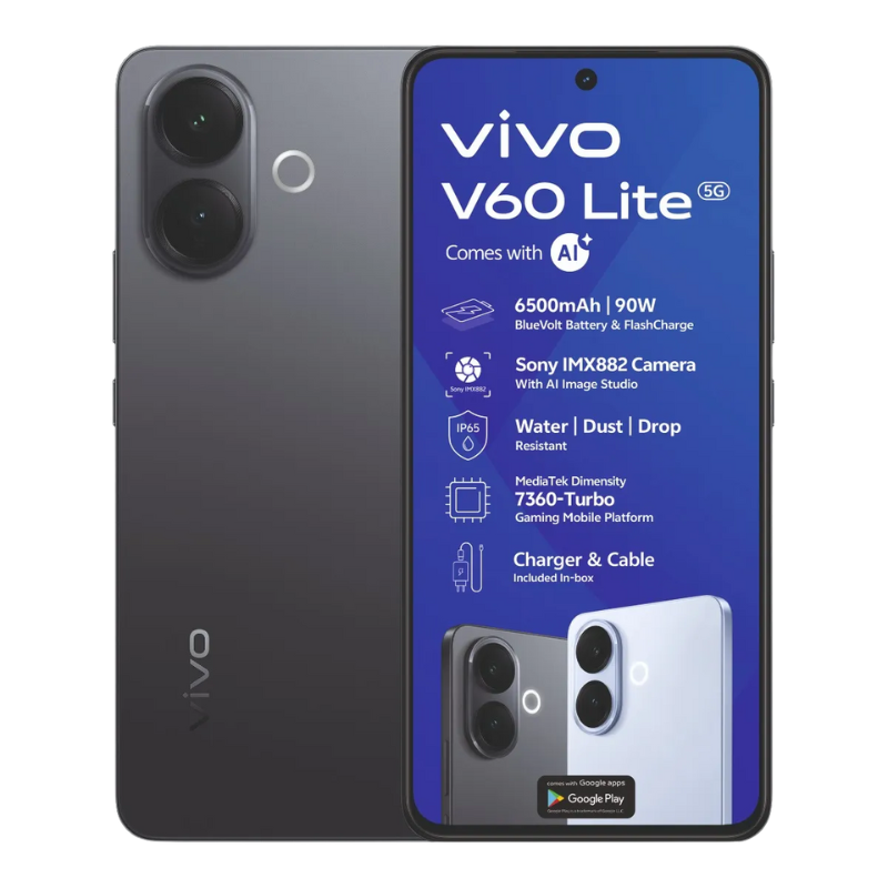 Vivo V60 Lite 5G 256GB - Black - Black