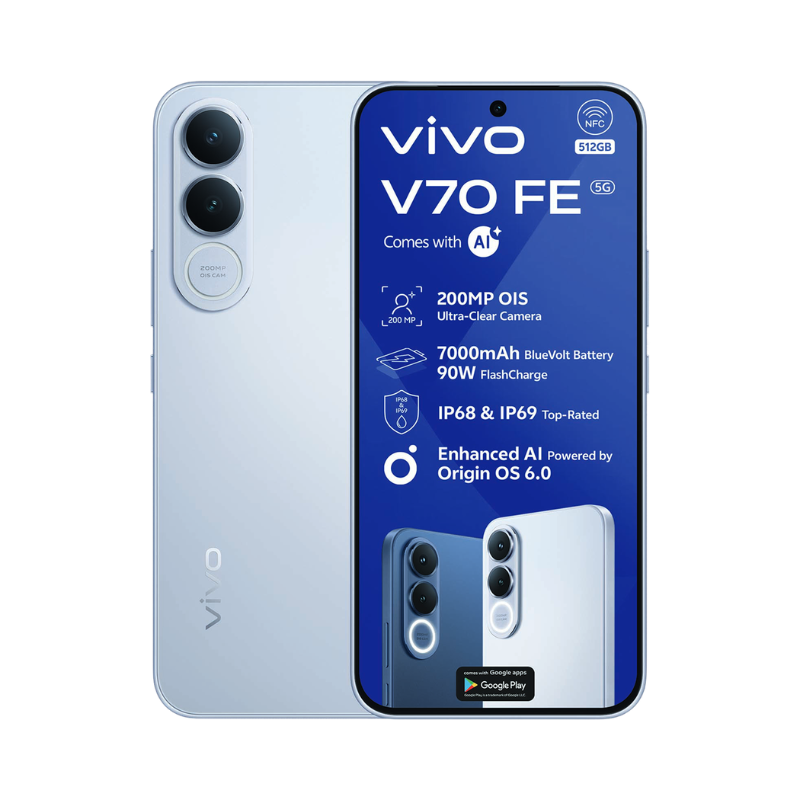 Vivo V70 FE 5G Dual Sim 512GB - Titanium Silver - Silver