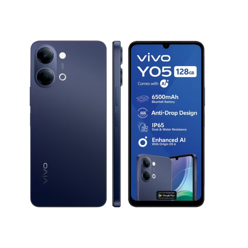 Vivo Y05 4G Dual Sim 128GB - Black - Black