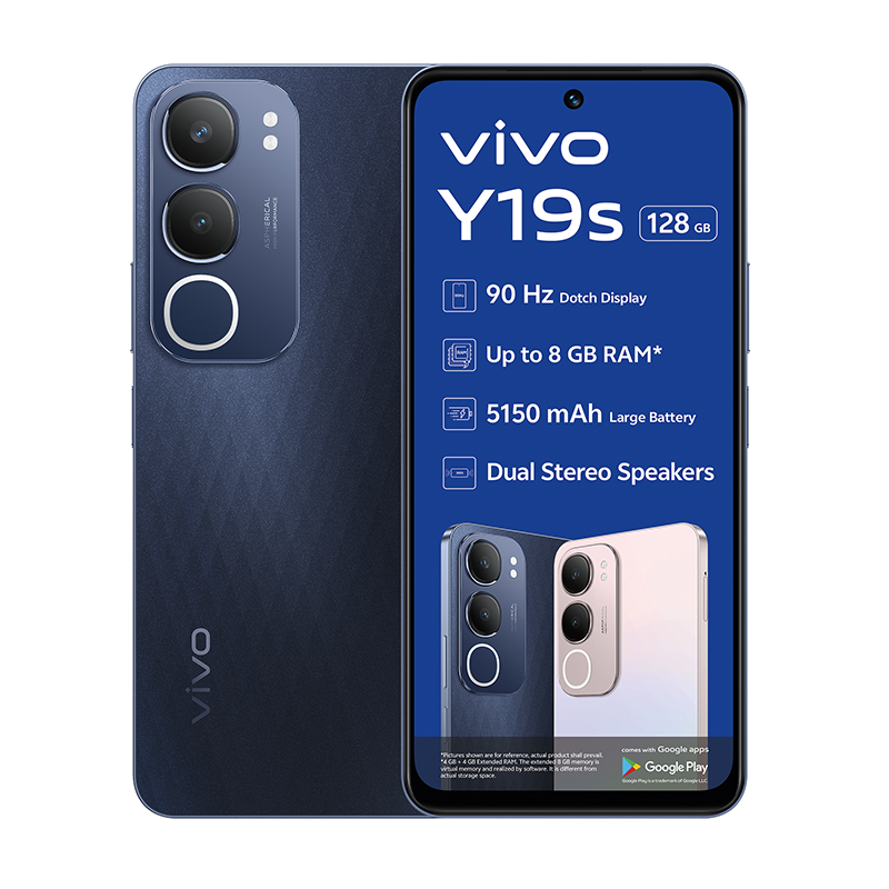 Vivo Y19s 4G Dual Sim 128GB - Black - Black