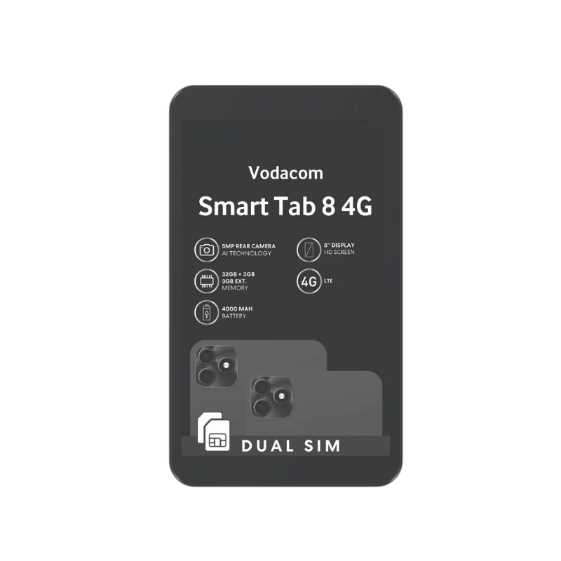 Vodacom Smart Tab 8 4G 32GB - Arctic Grey - Grey