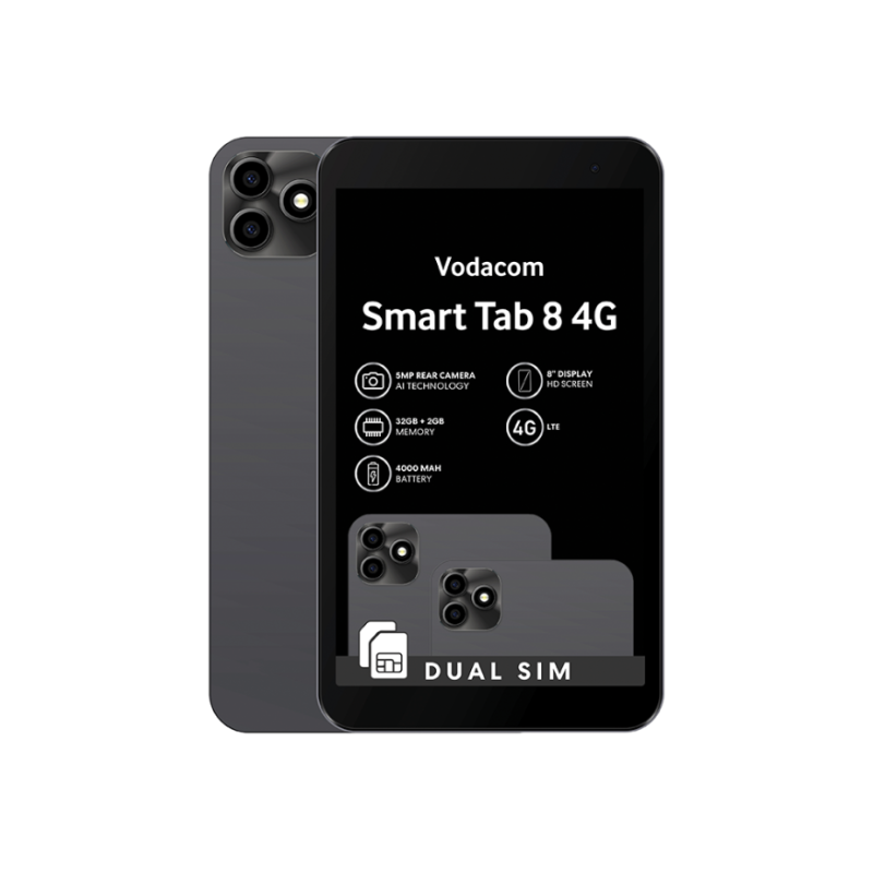 Vodacom Smart Tab 8 4G 32GB - Arctic Grey - Grey