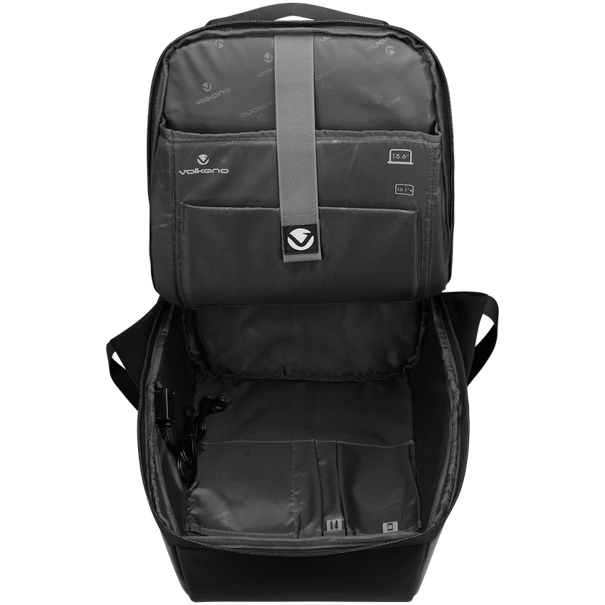 Volkano Aaron 15.6’’ Smart Laptop Backpack - Black - Black - Bags