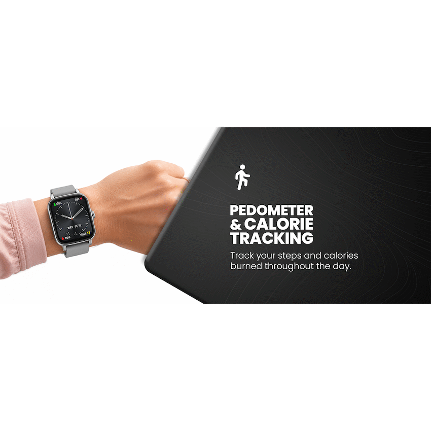 Volkano Active Tech Serene Series Watch with Heart Rate Monitor - Silver - Silver - Wearables