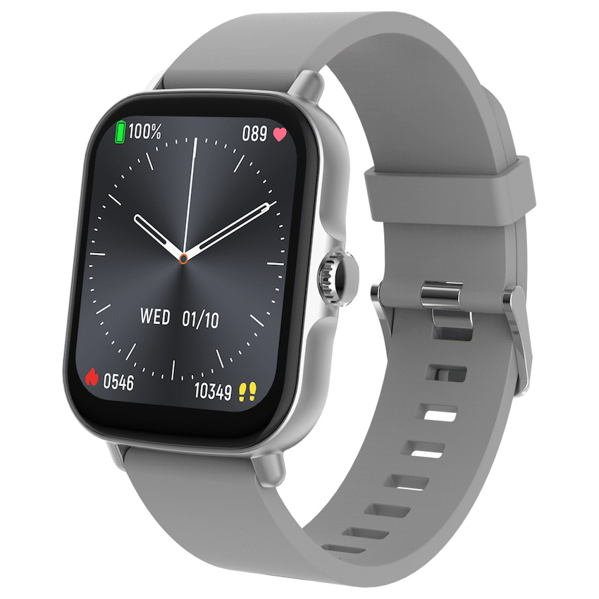 Volkano Active Tech Serene Series Watch with Heart Rate Monitor - Silver - Silver - Wearables