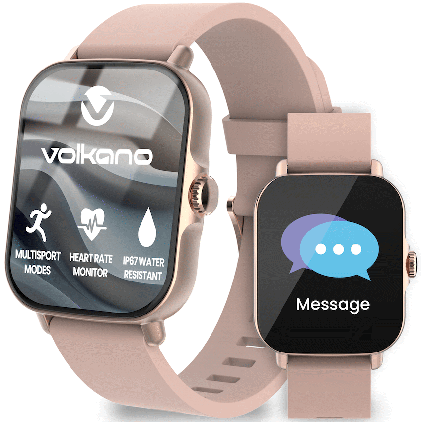 Volkano Active Tech Serene Series Watch with Heart Rate Monitor - Gold - Gold - Wearables