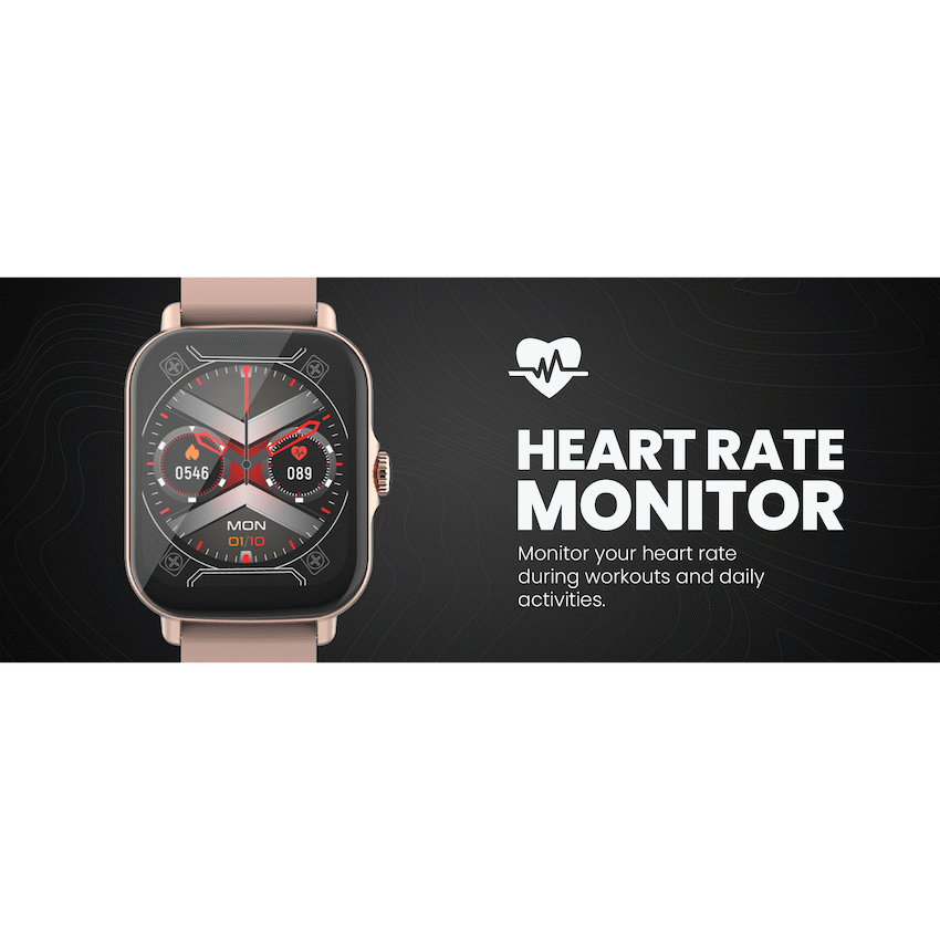 Volkano Active Tech Serene Series Watch with Heart Rate Monitor - Gold - Gold - Wearables