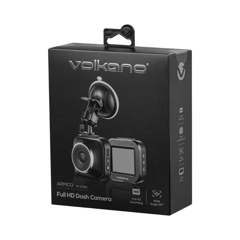 Volkano Armco Series Full HD Dash Camera - Black - Black