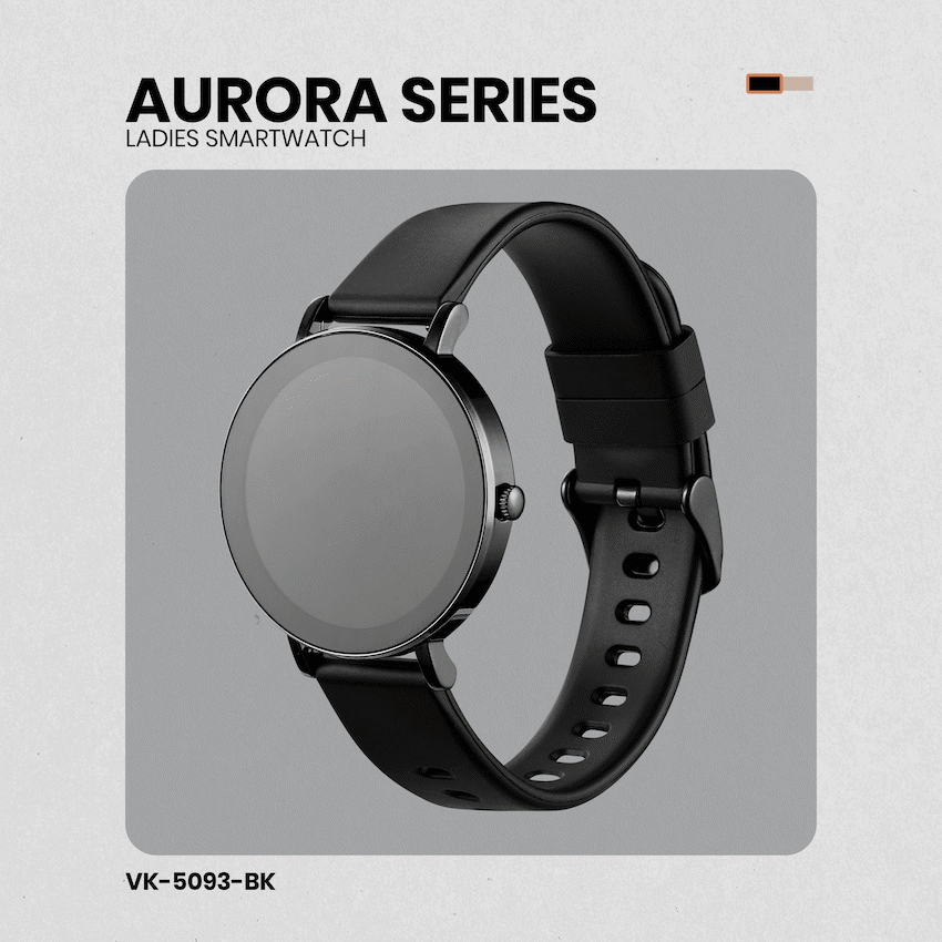 Volkano Aurora Series Ladies Smart Watch - Black - Black - Wearables